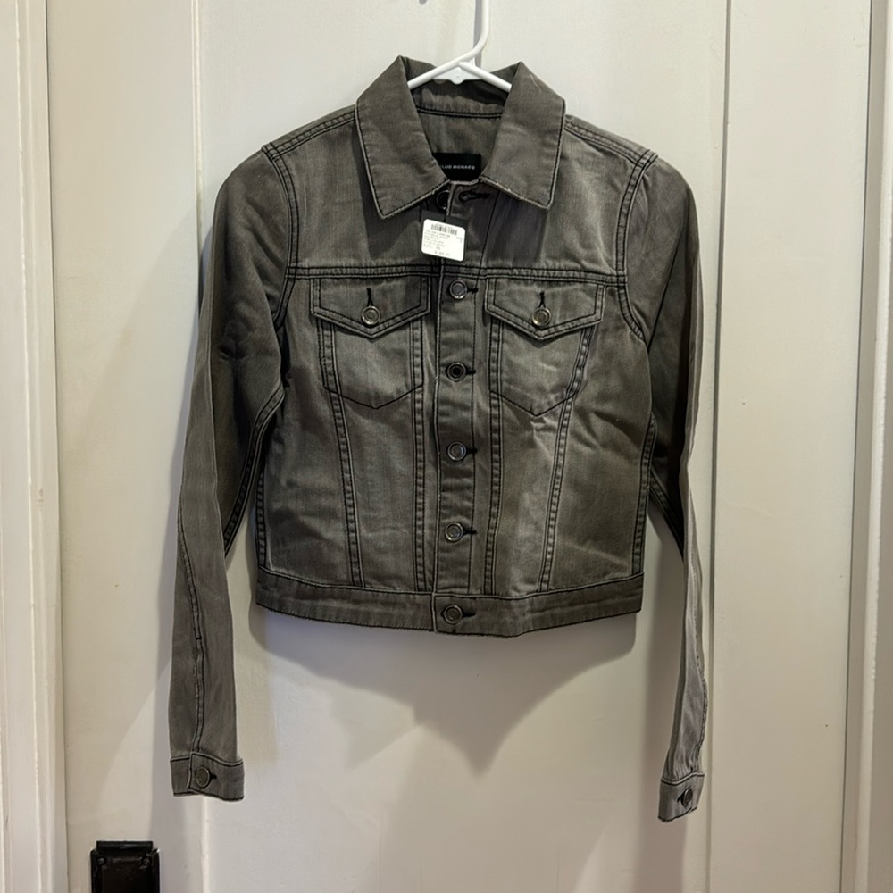 Club Monaco, gray denim jacket extra small new with tags XS